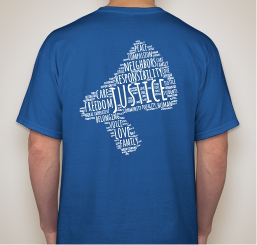 Product Description:  Just Neighbors Megaphone T-Shirt